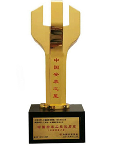 2015-2016年度中国安装工程优质奖（中国安装之星）奖杯-无锡蠡湖香樟园2-8地块消防工程（2016.12）